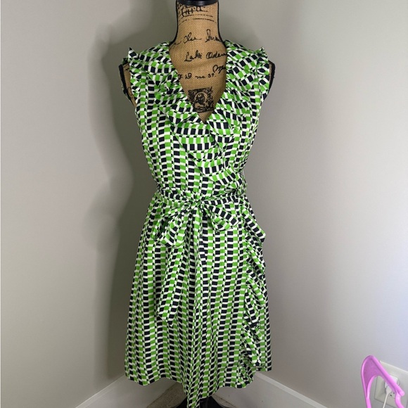 Kate Spade Green and Black Patterned Dress - Picture 2 of 11